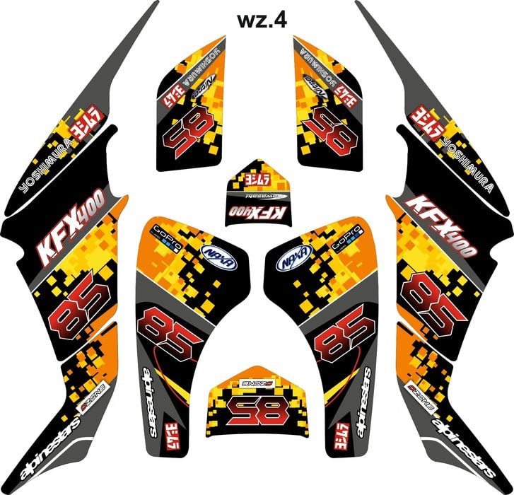 Naklejki kawasaki KFX400