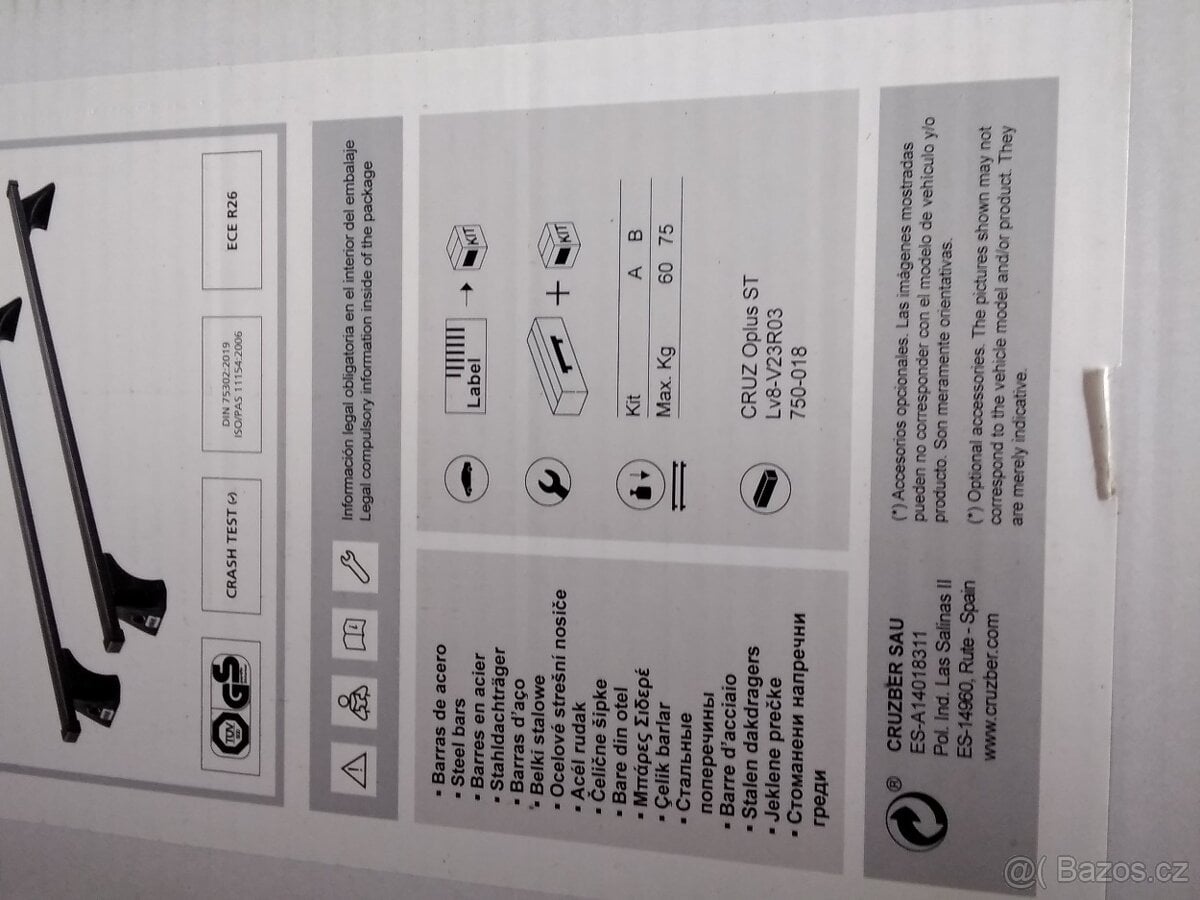 Prodám úplně nový střešní nosič pro vozidlo Toyota Hilux