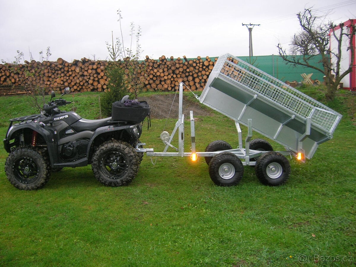 Přívěsný vozík 2 v 1 vyvážečka dřeva