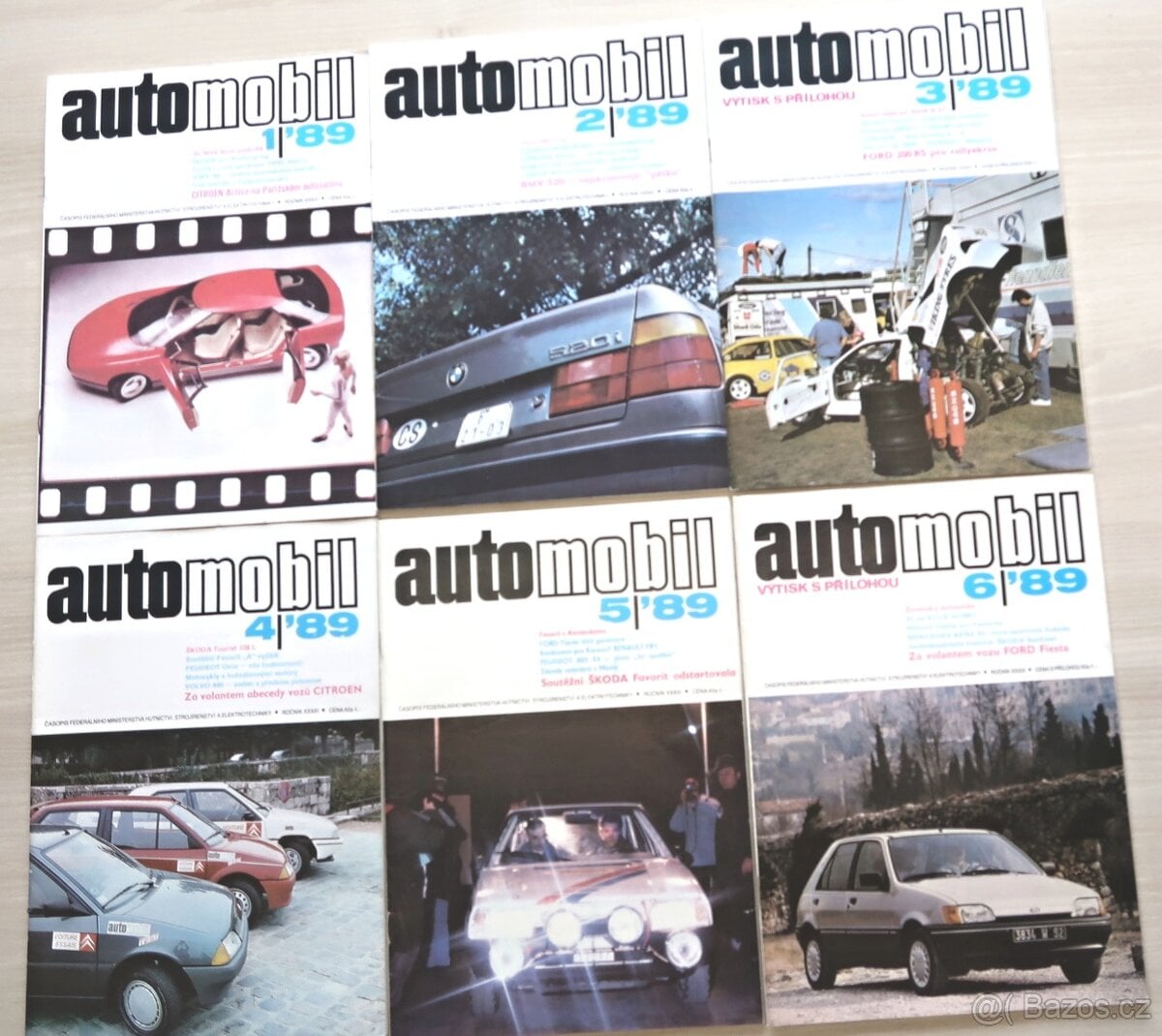 ČASOPIS AUTOMOBIL 1989, 12KS, ŠKODA FAVORIT, JAWA SOUTĚŽNÍ