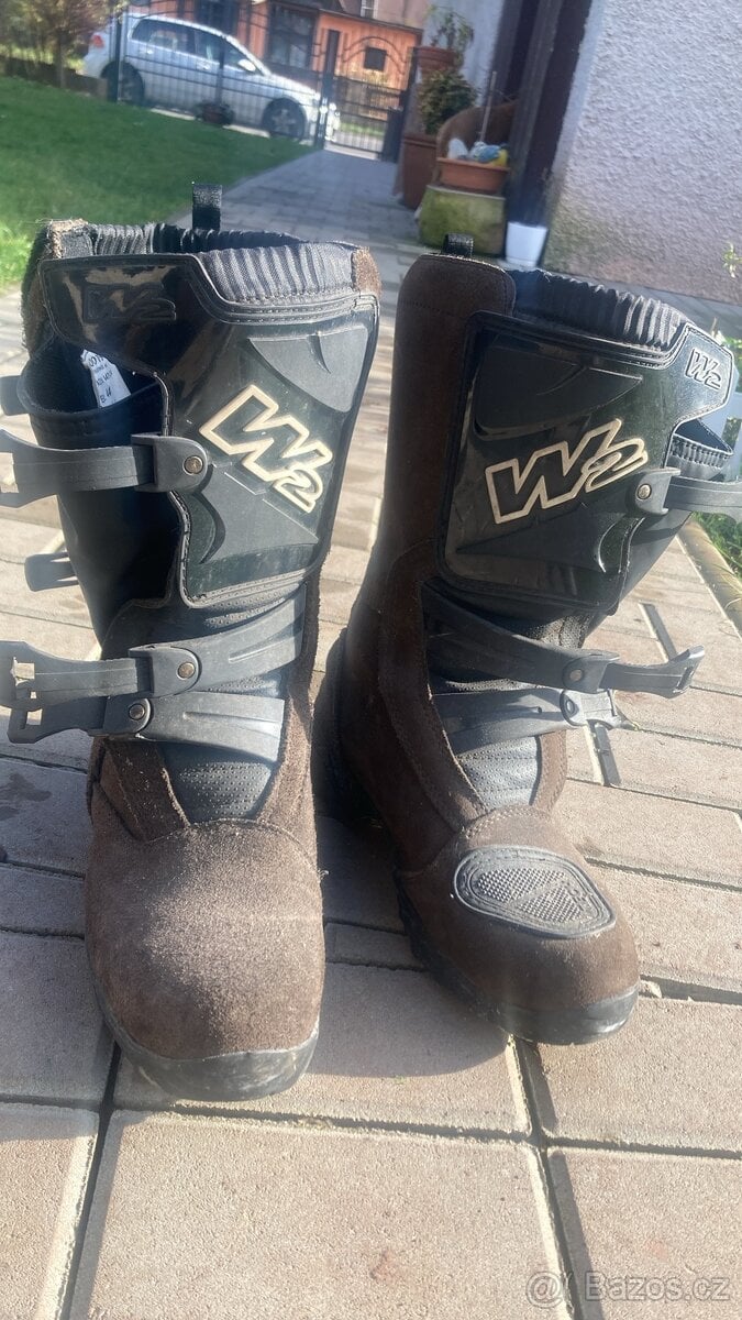 Motocyklové enduro boty W2 4-Dirt Adventure černé