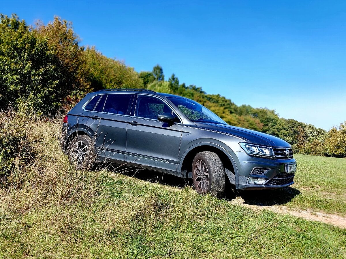 VW TIGUAN 2.0TSI 4x4 132kw 2017, man., tažné, kůže, full LED