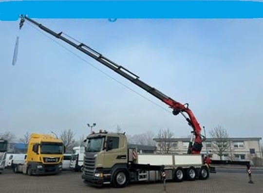 Scania R450L-8x4–Valník+HR-Fassi F 660 RA 2.28 HE+naviják