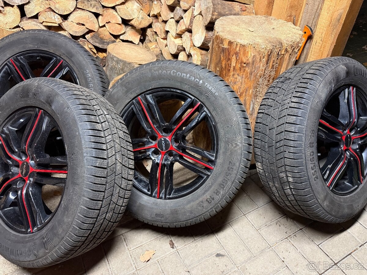 ALU Kola RONAL  18” R57 černá-červená VW Amarok