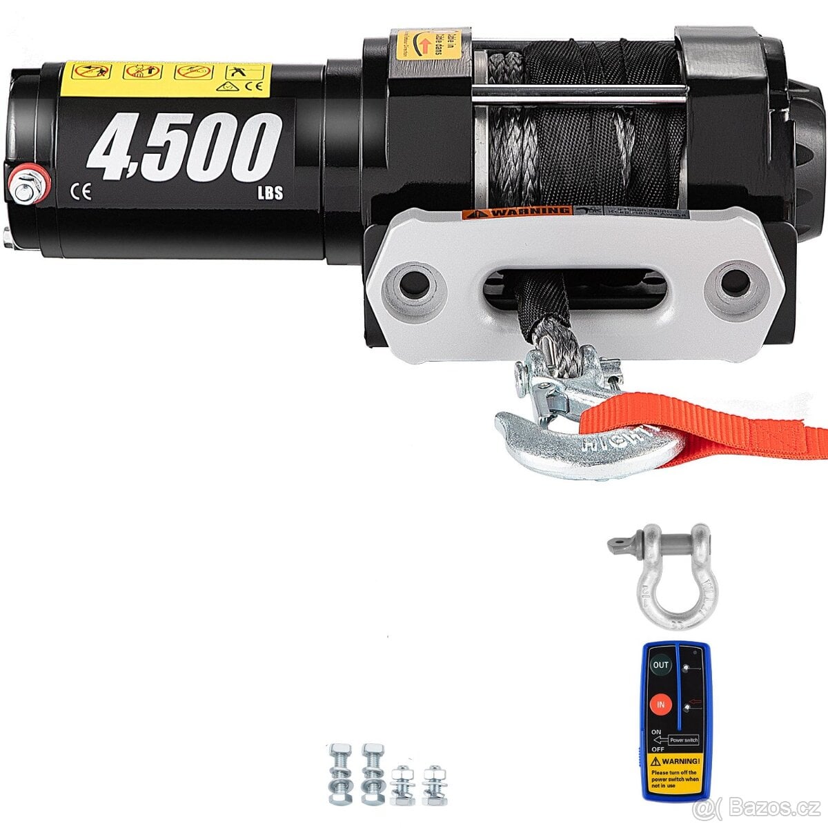 Nový naviják 2045kg / 4500 lbs + syntetické lano