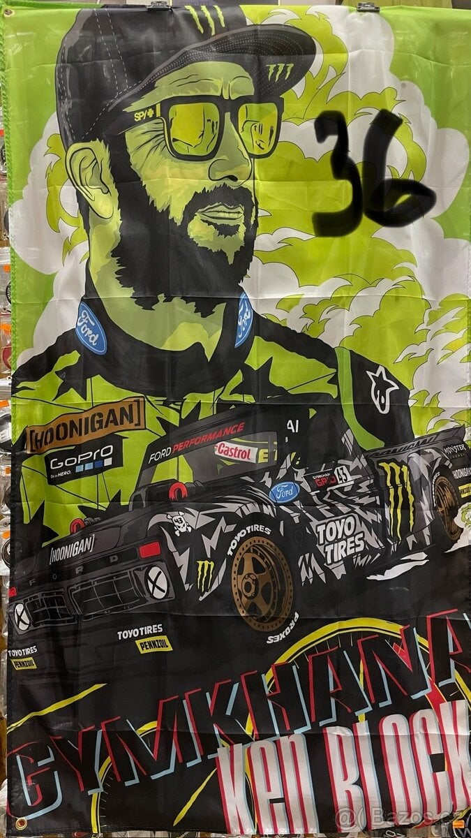 Baner - vlajka - prapor KEN BLOCK F-150. 90x150 cm