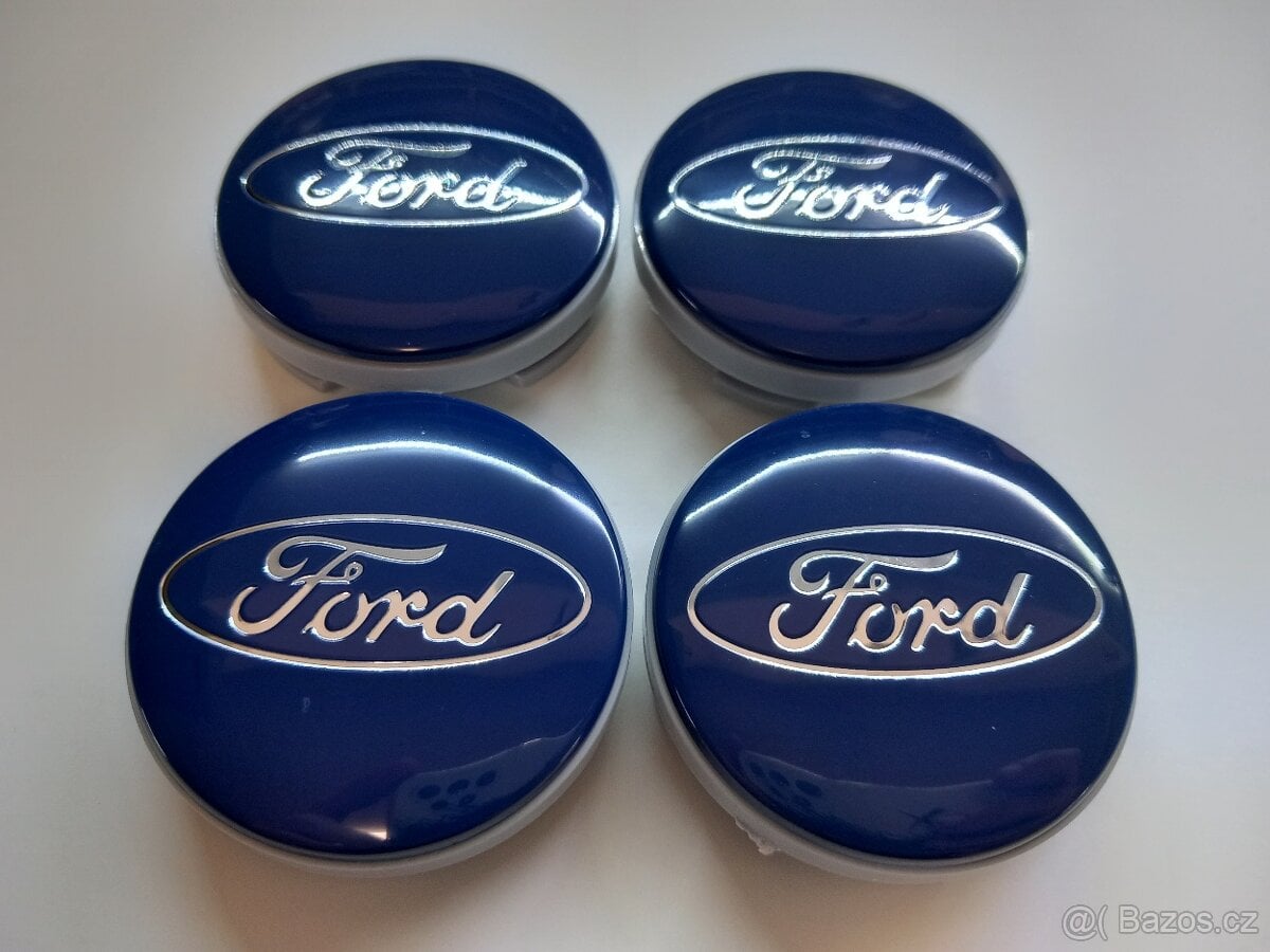 Středové krytky Ford, 54x52mm Modré logo