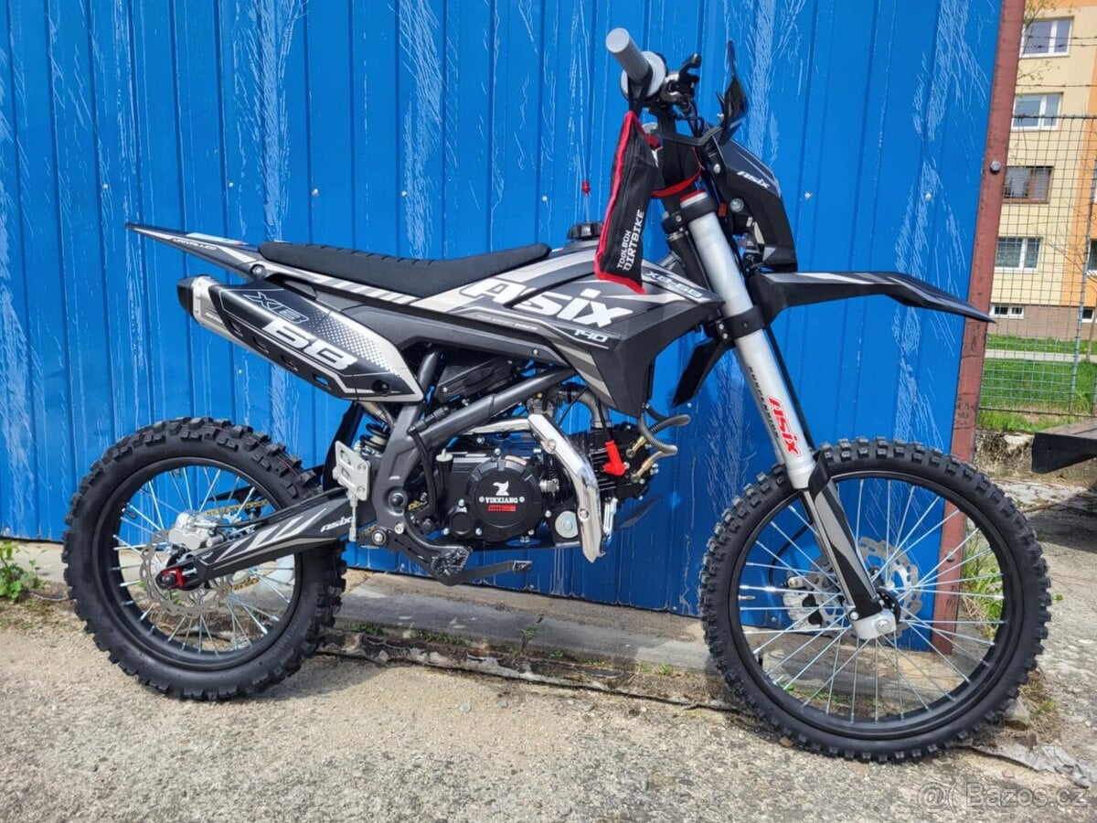 Motocykl ASIX XB68 140ccm 19/ 16" E-START + světlo sivá