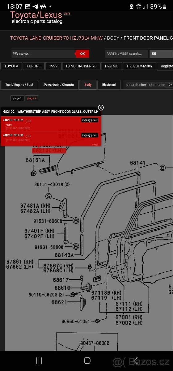 Toyota land cruiser 73 ,75 ( hzj,kzj,pzj,bj,lj)