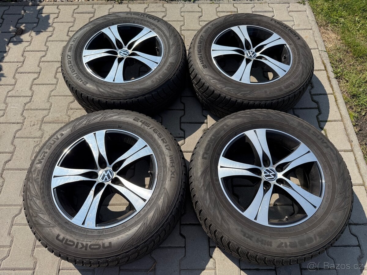 4x al kola 5x120 17 + pneu zimní 245/65 R17