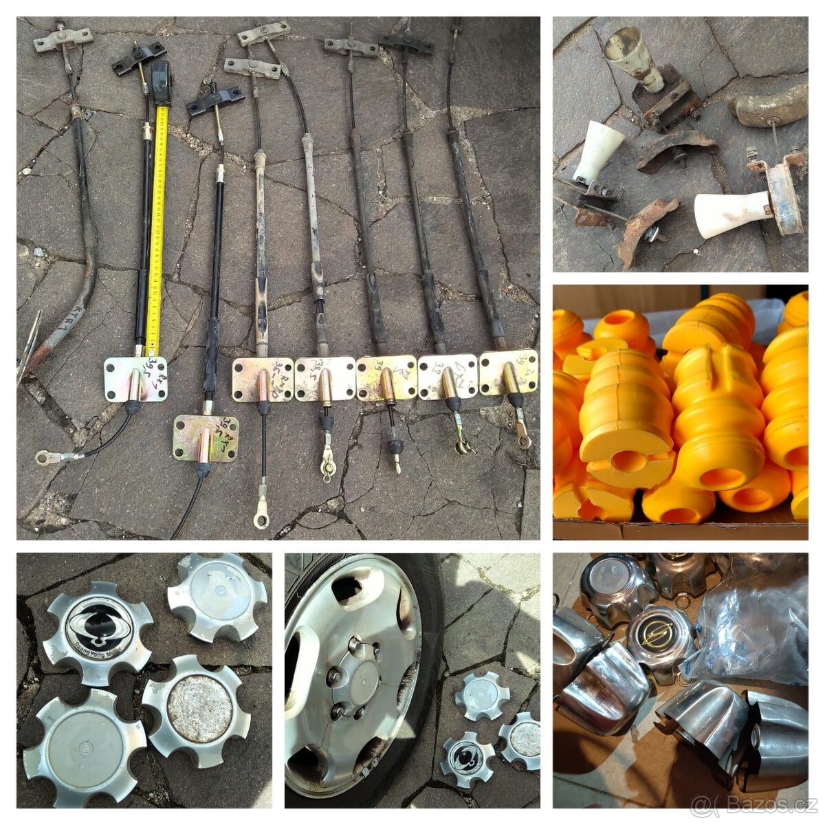 Rexton lano ručky, naviják rezervy a tyč, dorazy, krytky kol