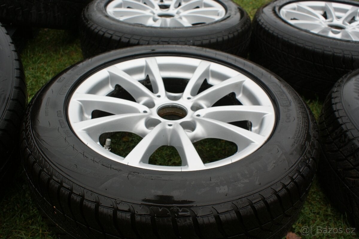 BMW lehce prohnute original kola R16 5x120 zimni pneu