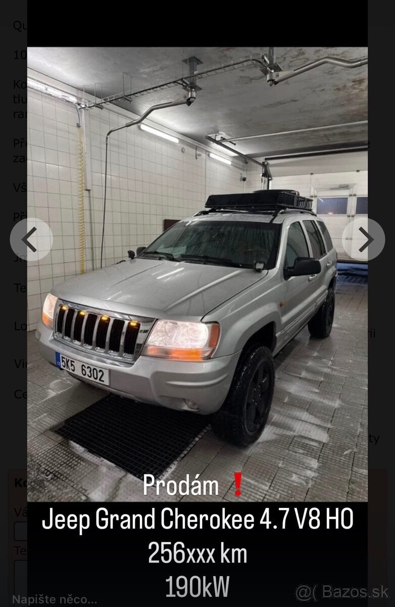 JEEP GRAND CHEROKEE 4.7 HO LPG 190kW