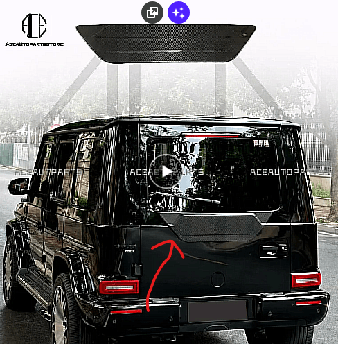 Karbonova krytka na Mercedes Benz G na dvere kufra