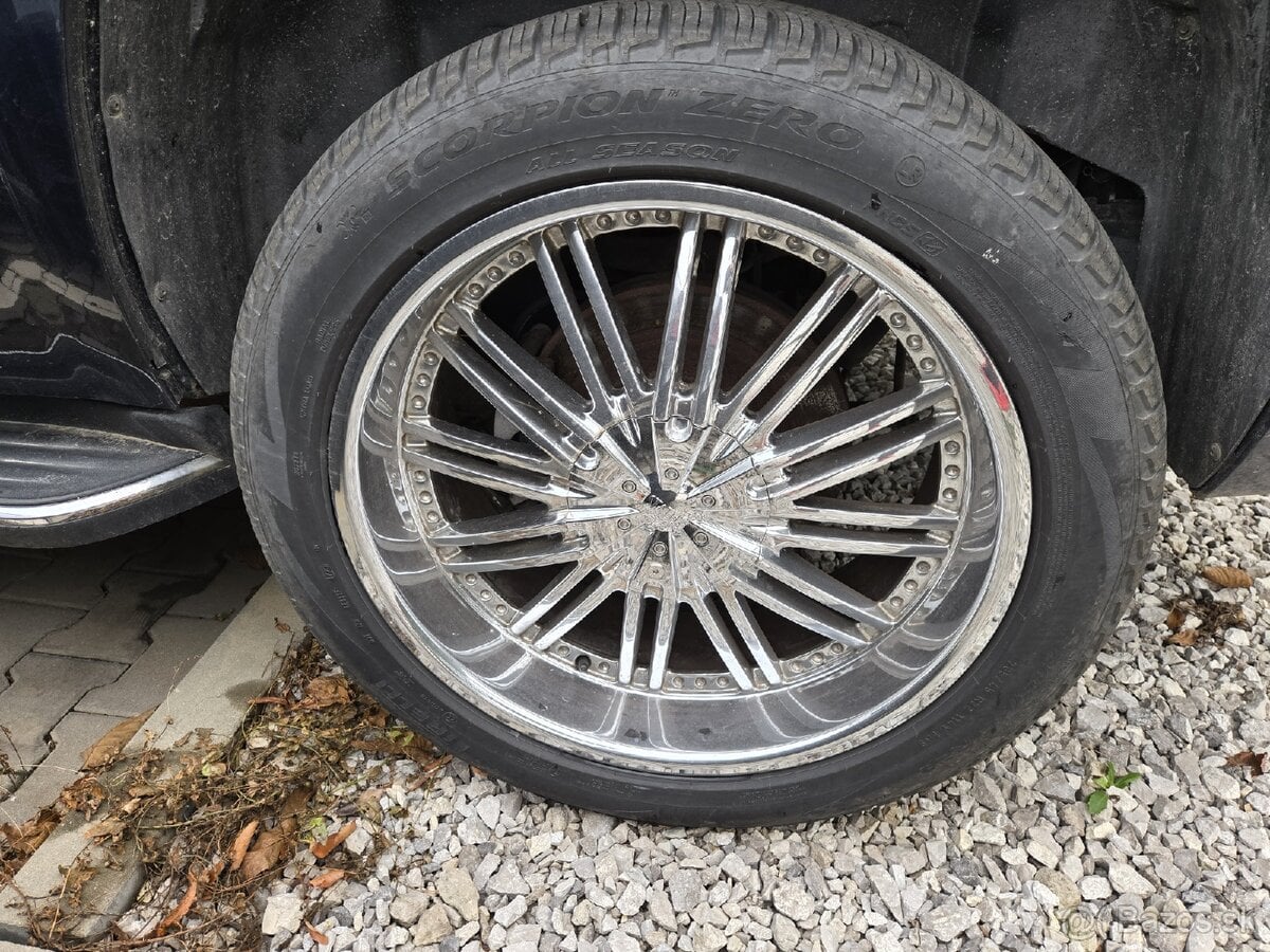 Hliníkové disky 6x139,7 + pneu 285/45r22