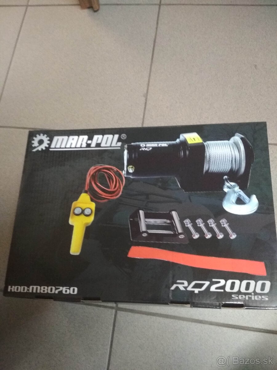 Elektrický naviják 12 V ,2000 libier (906kg)-nový