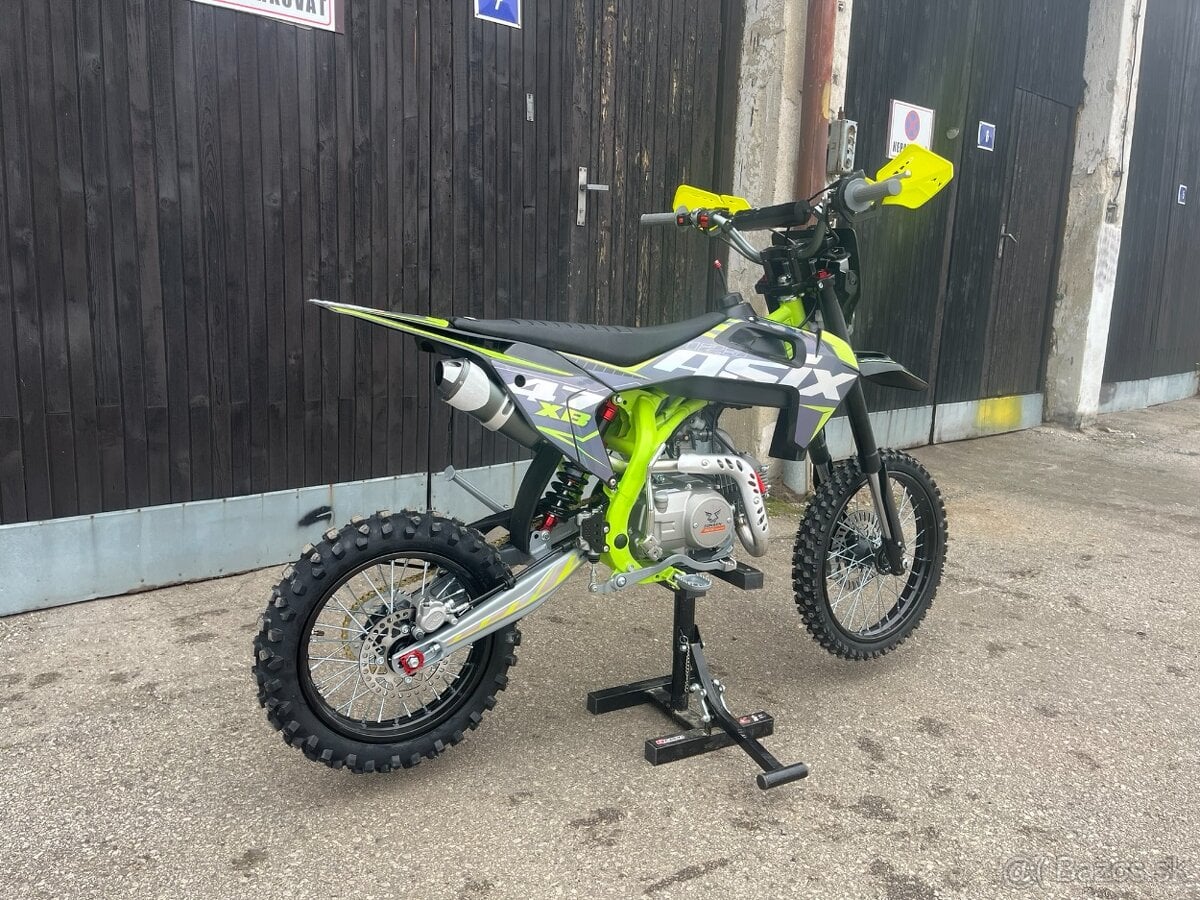 Pitbike asix xb47 125cm3 17/14 el starter 2 roky zaru.ka