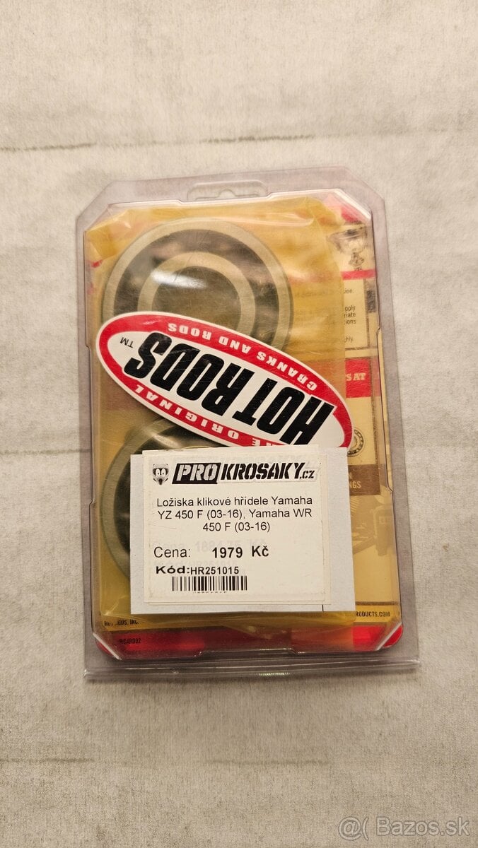 Yamaha yz450f ložiska kluky hotrods nove