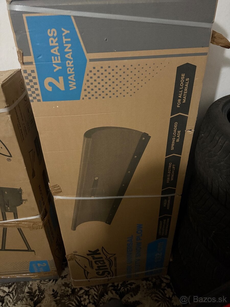 SHARK snežný pluh 132 cm + adaptér, nové, záruka