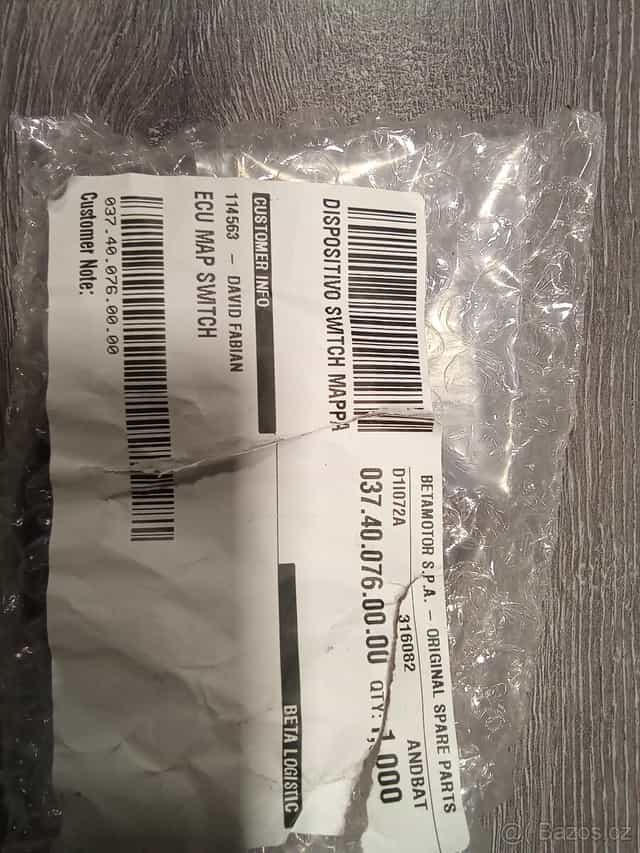 Beta rr přepínač palivové mapy MY 023