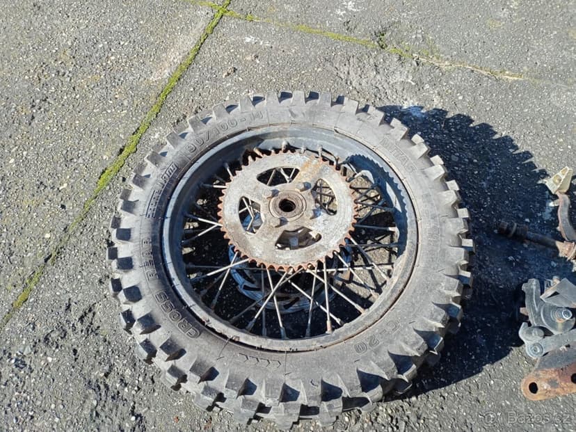 Kola a přední vidlice pitbike