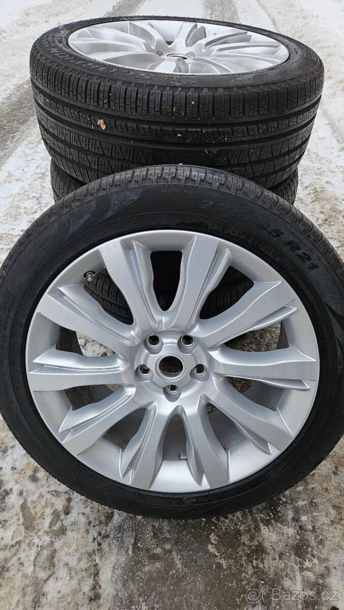 TOP ALU kola Land Rover 21" – 5×120, Pirelli 98 %