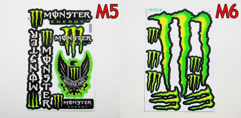 Samolepky Monster, Fox, Rockstar, GoPro, Akrapovič, Michelin