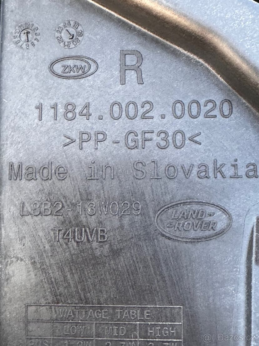 Land Rover Defender Svetlomety 45112346, LR181381, L8B213W02