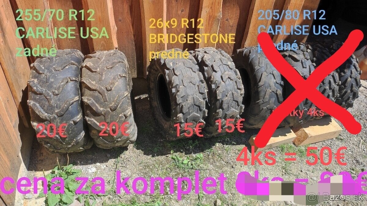 Pneumatiky na štvorkolku