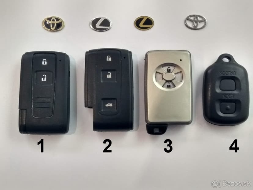 Toyota autokluč obal kluča tlačítka spínače